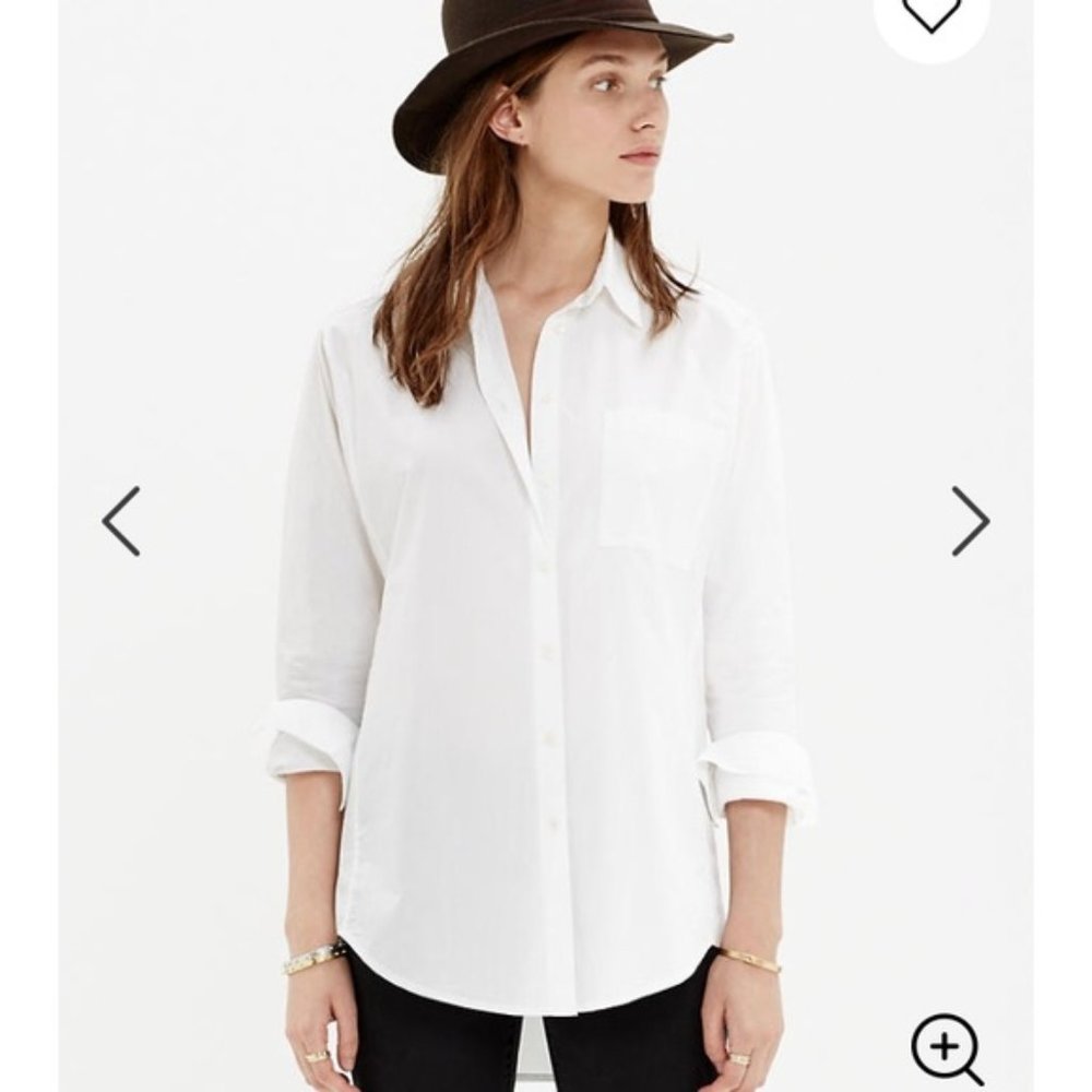 Madewell boyfriend button up white